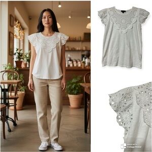 J. Crew cotton eyelet top